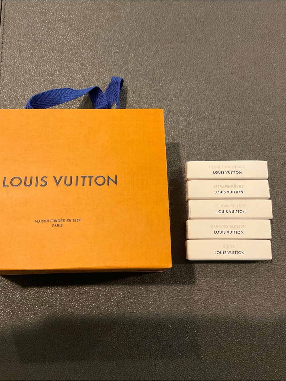 New Louis  Vuitton 5 Perfumes and Orange Gift Bag